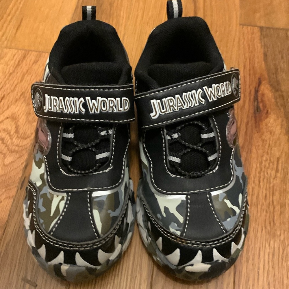 Boys size 10 Jurassic World shoes